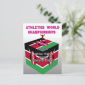 Atletiek Wereldkampioenschappen Kenia Runner: I Lo Briefkaart (Staand voorkant)