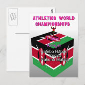 Atletiek Wereldkampioenschappen Kenia Runner: I Lo Briefkaart (Voorkant / Achterkant)