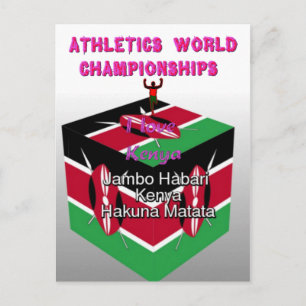 Atletiek Wereldkampioenschappen Kenia Runner: I Lo Briefkaart