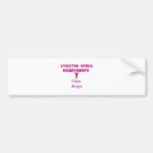 Atletiek Wereldkampioenschappen Kenia Runner: I Lo Bumpersticker (Voorkant)