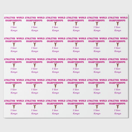 Atletiek Wereldkampioenschappen Kenia Runner: I Lo Cadeaupapier (Vlak)