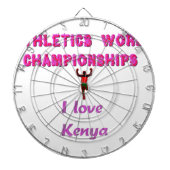 Atletiek Wereldkampioenschappen Kenia Runner: I Lo Dartbord (Voorkant)