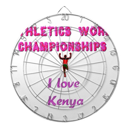 Atletiek Wereldkampioenschappen Kenia Runner: I Lo Dartbord (Voorkant)