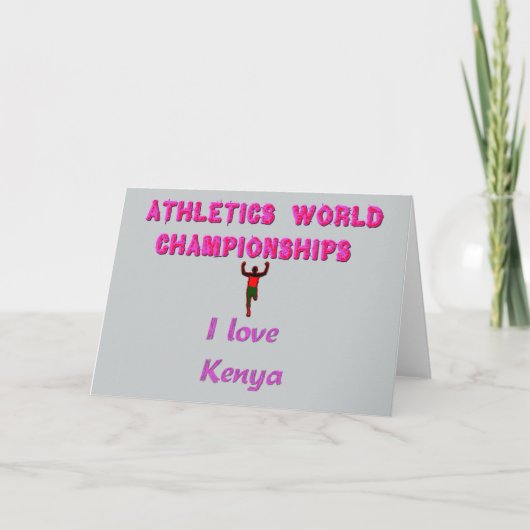 Atletiek Wereldkampioenschappen Kenia Runner: I Lo Kaart (Voorkant)
