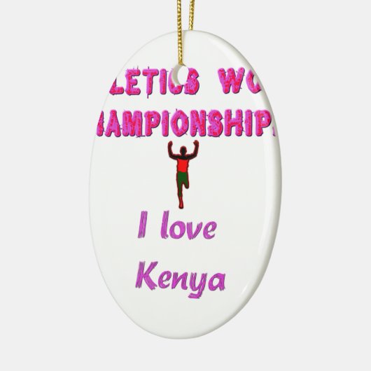 Atletiek Wereldkampioenschappen Kenia Runner: I Lo Keramisch Ornament (Links)