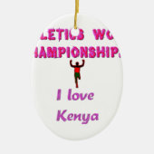 Atletiek Wereldkampioenschappen Kenia Runner: I Lo Keramisch Ornament (Voorkant)