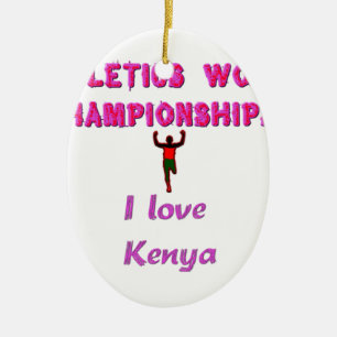 Atletiek Wereldkampioenschappen Kenia Runner: I Lo Keramisch Ornament