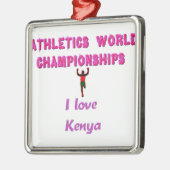 Atletiek Wereldkampioenschappen Kenia Runner: I Lo Metalen Ornament (Links)
