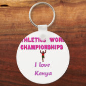 Atletiek Wereldkampioenschappen Kenia Runner: I Lo Sleutelhanger (Voorkant)