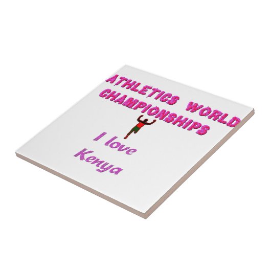 Atletiek Wereldkampioenschappen Kenia Runner: I Lo Tegeltje (Zijkant)