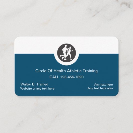 Atletiektrainer en coach Visitekaartjes (Voorkant)
