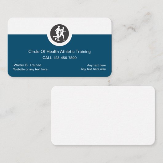 Atletiektrainer en coach Visitekaartjes (Voorkant / Achterkant)