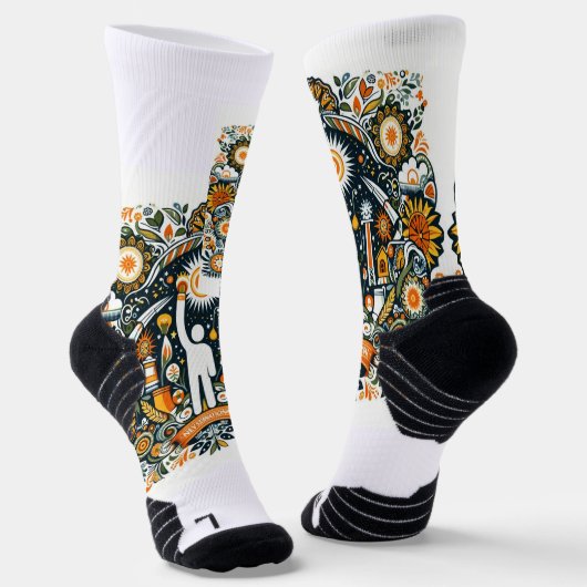 Atletische bemanning sok - Nationaal Energiebehoud (Gebogen)