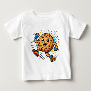 Atletische chocoladekoek hardloopcartoon mascotte