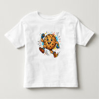 Atletische chocoladekoek hardloopcartoon mascotte