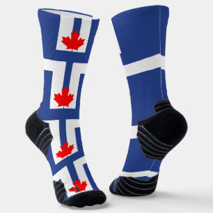 Atletische crew-sok met vlag van Toronto, Canada Sokken
