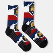 Atletische crew-sok met vlag van Utah, VS Sokken (Rechts)