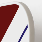 Atletische Deep Red Navy Blue White Racing Stripes Pickleball Paddle (Links Detail)