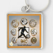 "Atletische elegantie" Sleutelhanger (Voorkant)