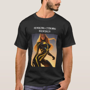 ATLETISCHE GLOEIENDE CYBORG T-SHIRT