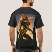 ATLETISCHE GLOEIENDE CYBORG T-SHIRT (Achterkant)