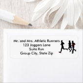 Atletische lopers die Personaliseer adreslabel uit Etiket (Insitu)