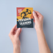 Atletische man in actie - Persoonlijke trainer Flyer (Hand)