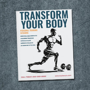 Atletische man - Persoonlijke trainer Flyer