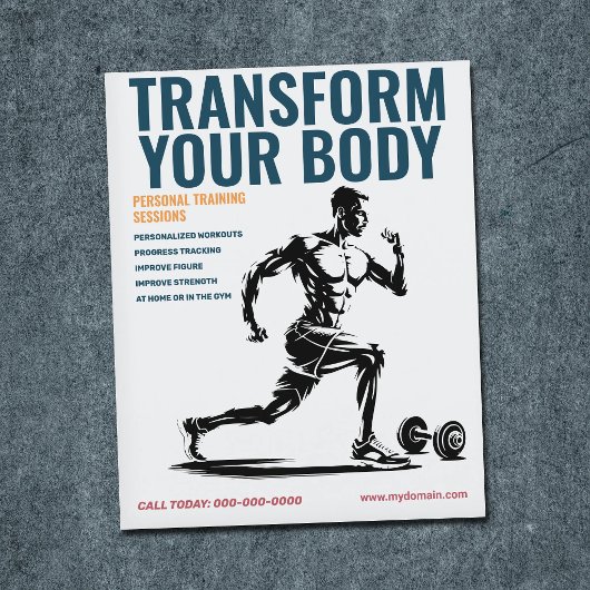 Atletische man - Persoonlijke trainer Flyer
