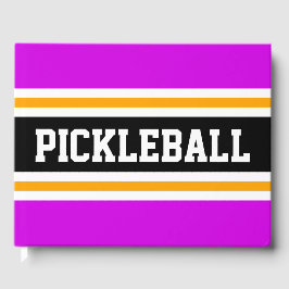 Atletische PICKLEBALL Bold Roze Zwart Racing Strip Gastenboek