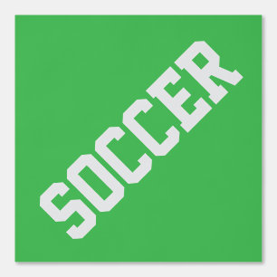 Atletische schuine witte voetbal tekst op Kelly Gr Behang