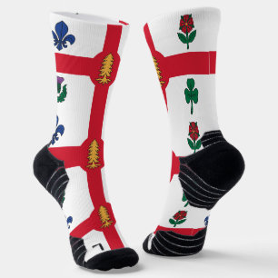 Atletische sok met vlag van Montreal, Canada