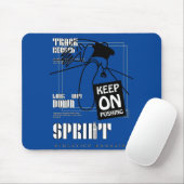 Atletische Sport blijven duwen Muismat (Met muis)