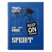 Atletische Sport blijven duwen Notitieboek (Voorkant)