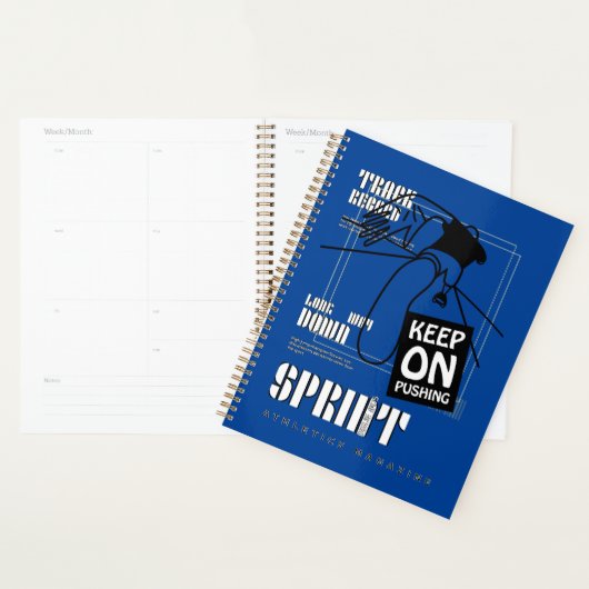 Atletische Sport blijven duwen Planner (Display)