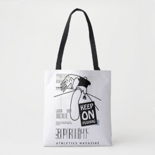 Atletische Sport blijven duwen Tote Bag