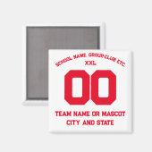 Atletische Sport Template Stad Staat School Magneet (Voorkant / Achterkant)