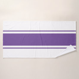 Atletische Sportieve Royal Paarse Witte Racing Str Badhanddoek