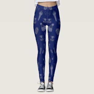 Atletische sportuitrusting en trofee patroon Leggi Leggings