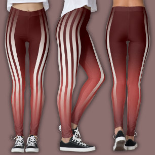 Atletische streep   Bourgondië Leggings