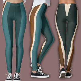 Atletische streep | Retro strepen Leggings
