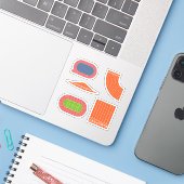 Atletische Track Stickers (Laptop met iPhone)