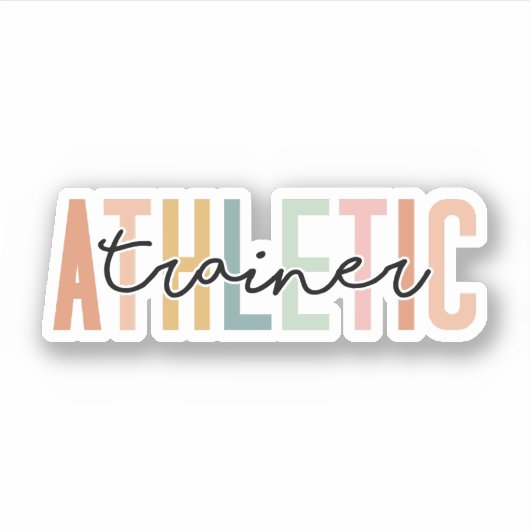 Atletische Trainer Gift Atletische Training Sticker (Voorkant)