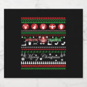 Atletische Trainer Kerst Shirten Sparkling Wijnetiket (Enkel label)