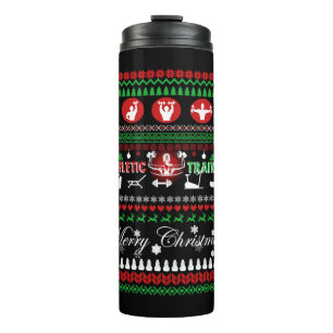 Atletische Trainer Kerst Shirten Thermosbeker