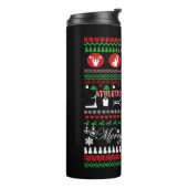 Atletische Trainer Kerst Shirten Thermosbeker (Gedraaid links)
