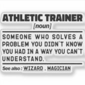 Atletische trainer zelfstandig naamwoord definitie sticker (Voorkant)