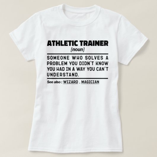 Atletische trainer zelfstandig naamwoord definitie t-shirt (Design voorkant)