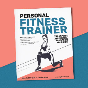 Atletische vrouw & energetische lijnen - Fitness t Flyer