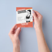 Atletische vrouw - Fitness trainer  Flyer (Hand)
